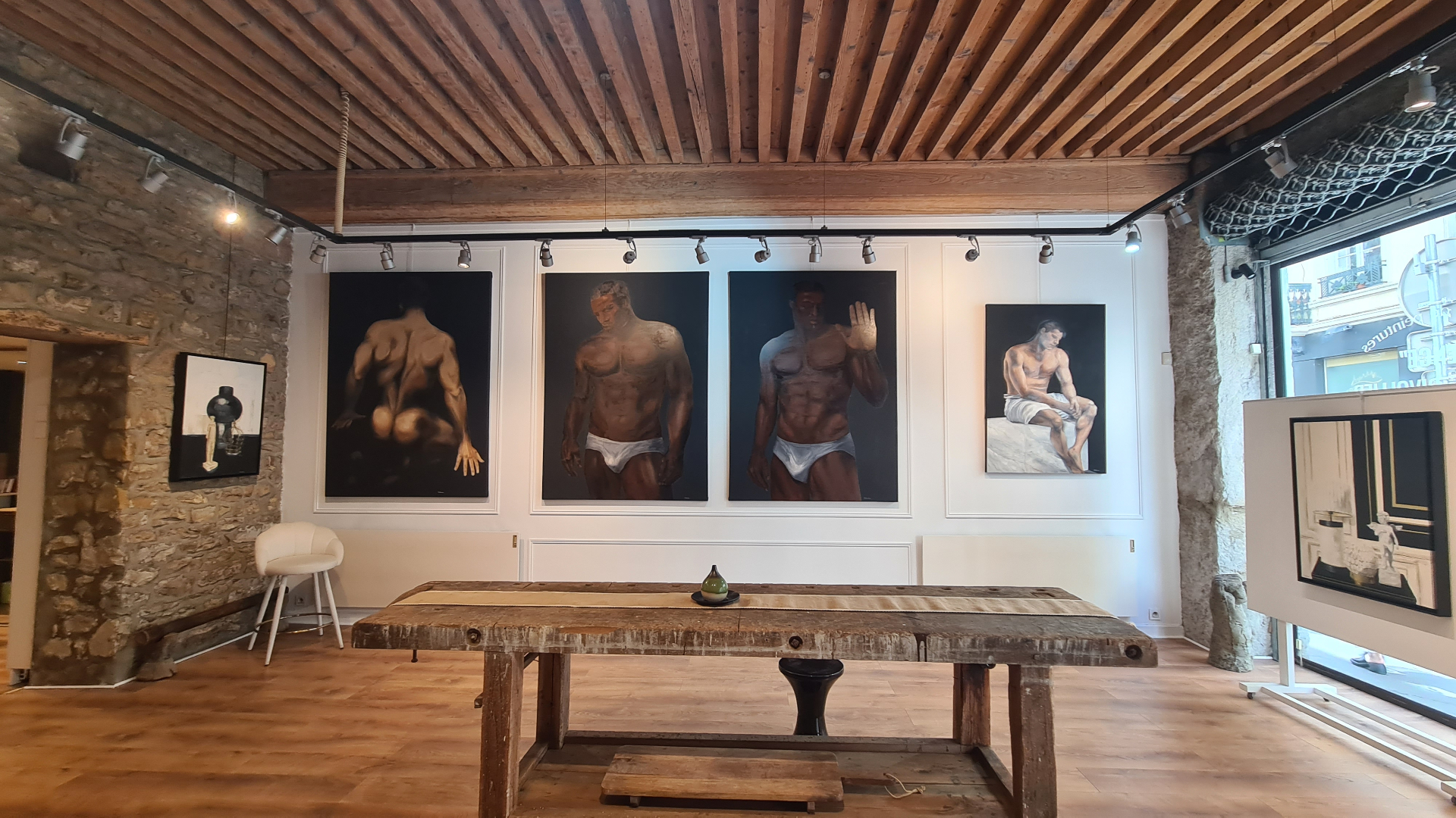 Frontière — vue in situ de l'accrochage à la Galerie AINAY