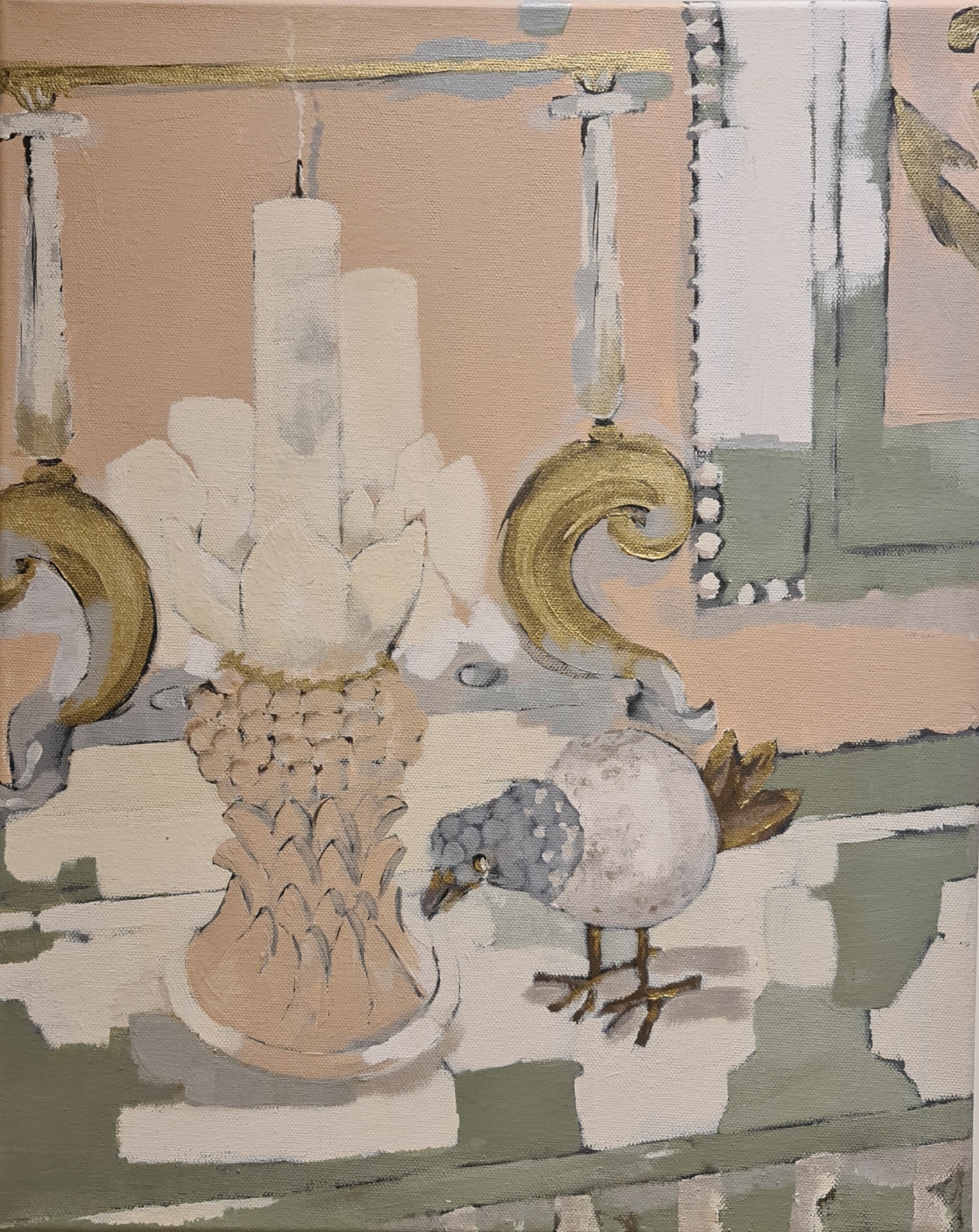 Chandelier — second panneau du diptyque, acrylique, Galerie AINAY